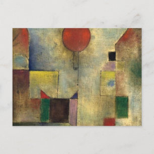Paul Klee röd ballong Vykort