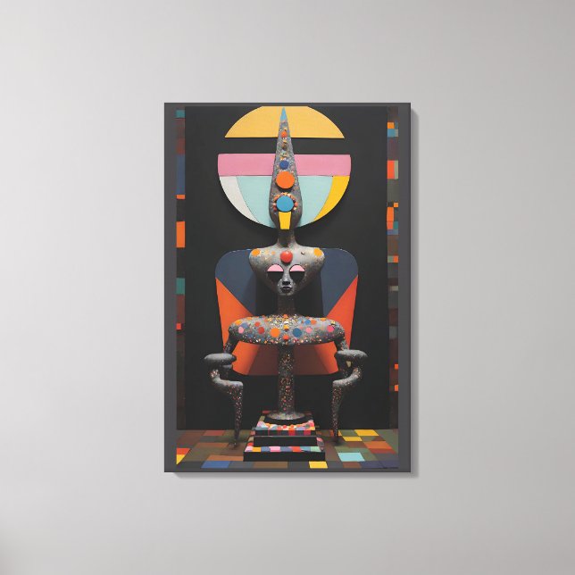 Paul Klee Sat Here Canvastryck (Framsida)