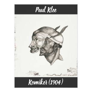 Paul Klee Sketch Komiker (mask) Fototryck