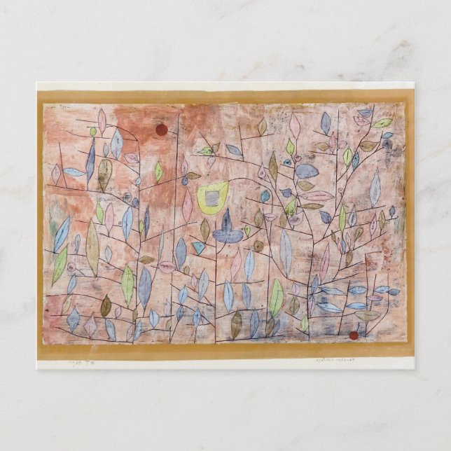 Paul Klee- Sparse foliage Vykort (Framsida)