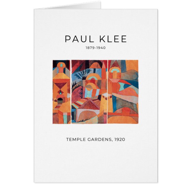 Paul Klee, Temple Gardens (1920) - Fine Art Card OBS Kort (Framsidan)