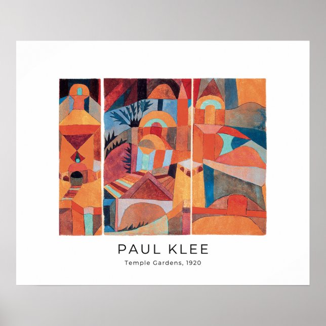 Paul Klee, Temple Gardens (1920) - Fine Art Poster (Framsidan)