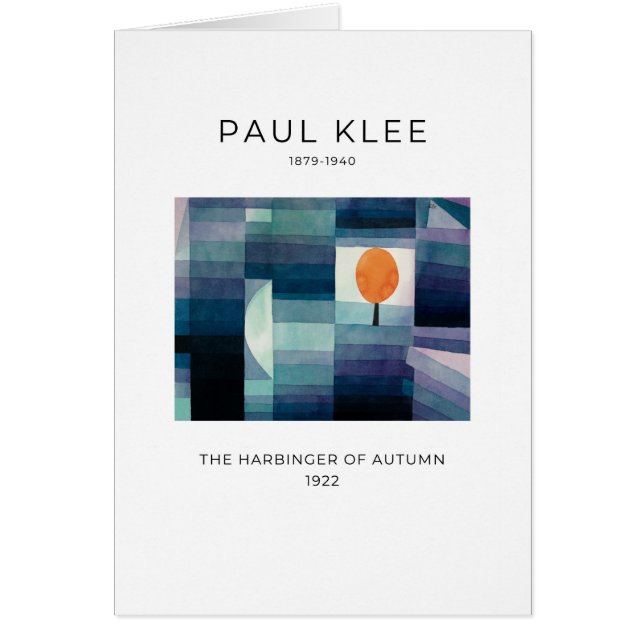 Paul Klee, The Harbinger of Autumn - Fine Art Card OBS Kort (Framsidan)