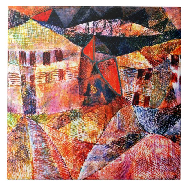 Paul Klee - The Hotel, Kakelplatta (Framsidan)