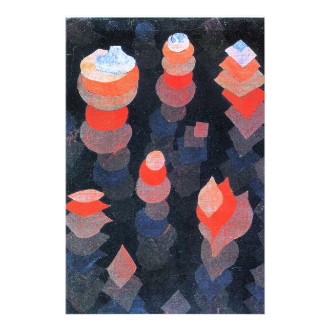 Paul Klee - Tillväxt av nattväxter Fototryck (Framsidan)