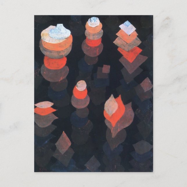 Paul Klee- Tillväxt av nattverken Vykort (Framsida)