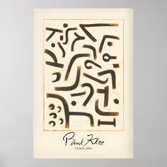 Paul Klee Tillväxt Rör Abstrakt Konsttryck Modern Poster (Framsidan)