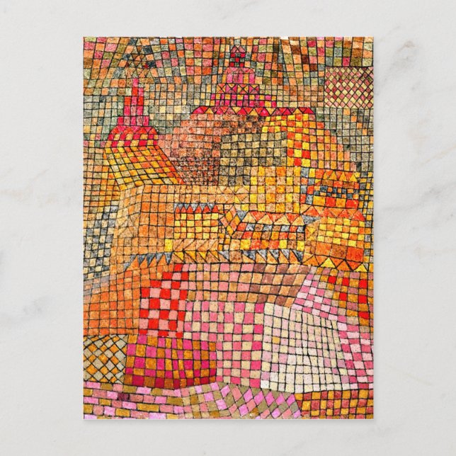 Paul Klee - Town Castle Kr. Vykort (Framsida)