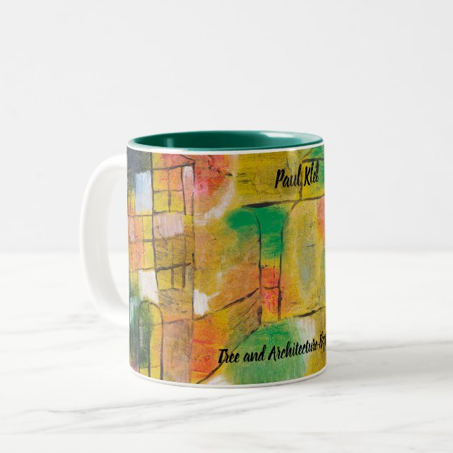 Paul Klee Träd och Architecture Rhythms Två-Tonad Mugg (Framsida vänster)