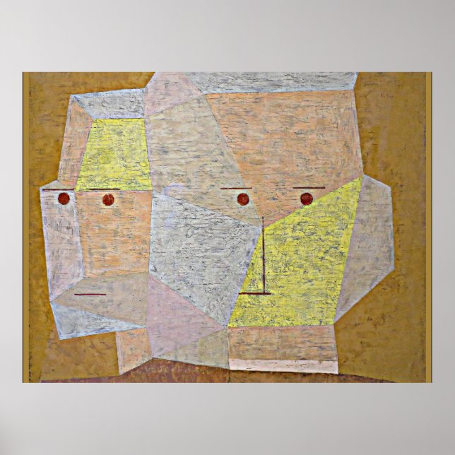 Paul Klee - Två Huvuden Poster (Framsidan)