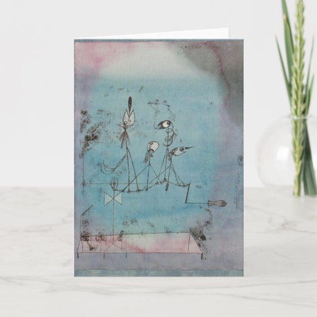 Paul Klee Twittering Maskin Greeting Card Kort (Framsida)