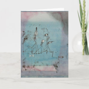 Paul Klee Twittering Maskin Greeting Card Kort