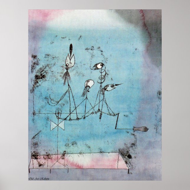Paul Klee Twittering Maskin Poster (Framsidan)