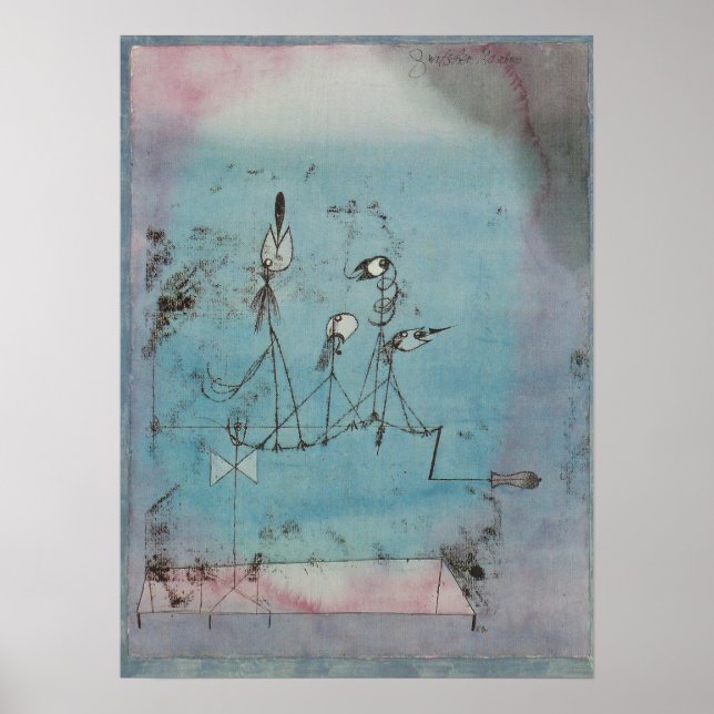 Paul Klee Twittering Maskin Poster (Framsidan)