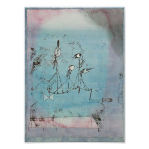 Paul Klee Twittering Maskin Print Fototryck