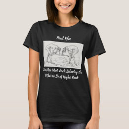 Paul Klee Two Manar Meet Abstrakt Sketch T-Shirt