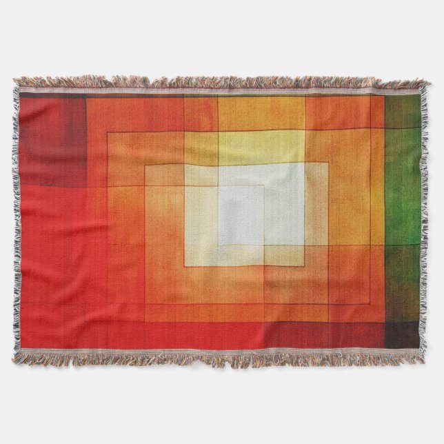 Paul Klee Vit Infattad Polyfont Filt (Framsidan)