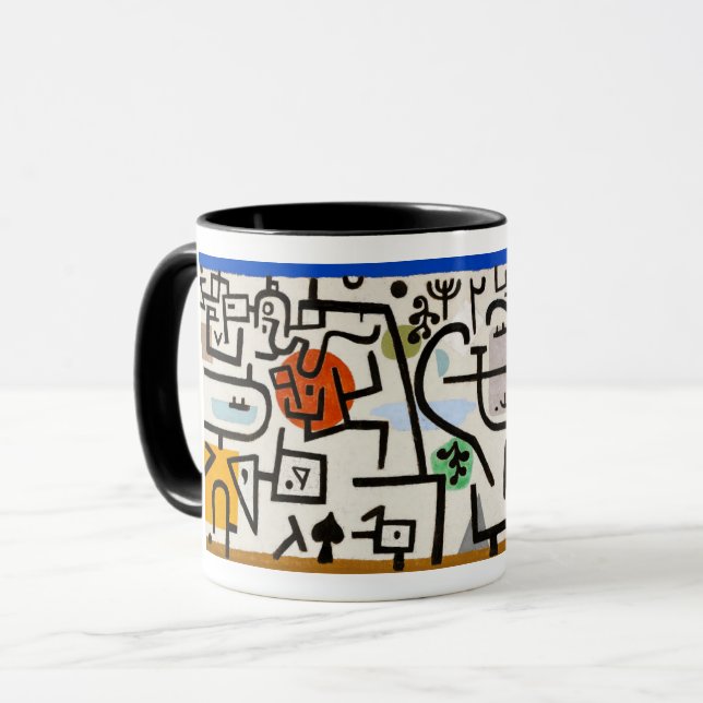 Paul Klees abstrakta konst kaffemugg Rik hamn (Framsida vänster)