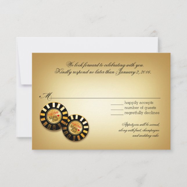 Paul Las Vegas VIP RSVP-svar | rött OSA Kort (Framsida)