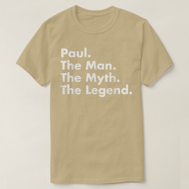 Paul Man Myth Legend Far Pappa Farfar T Shirt (Design framsida)