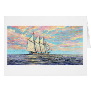 Paul McGehee "A Passing Schooner"-kort OBS Kort