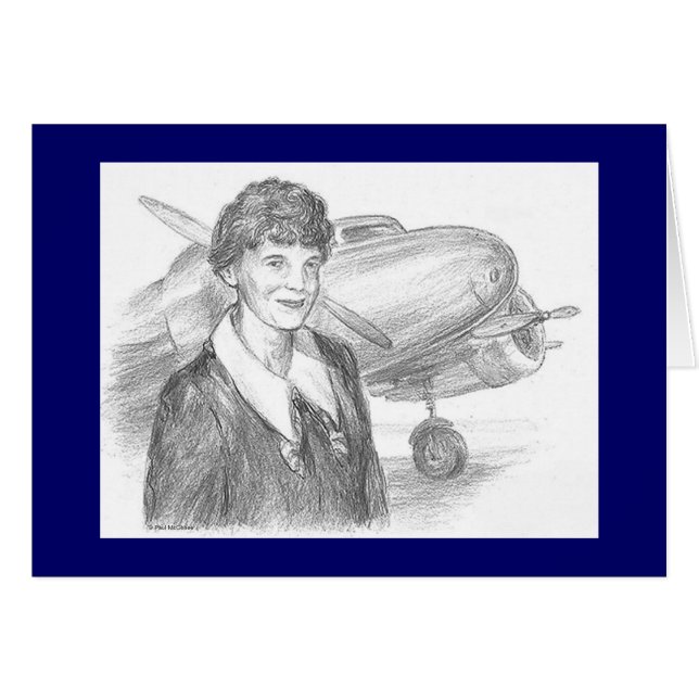 Paul McGehee "Amelia Earhart"-kort OBS Kort (Framsidan Horizontal)