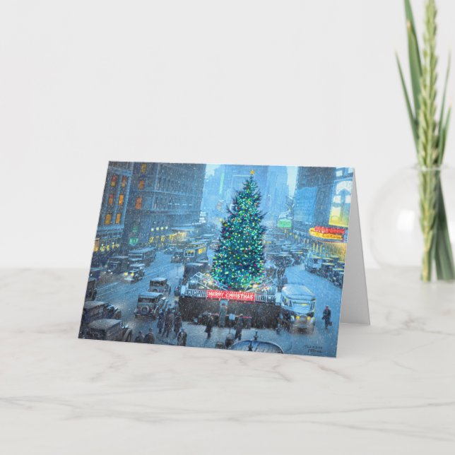 Paul McGehee "Christmas in New York" Card Helgkort (Framsida)