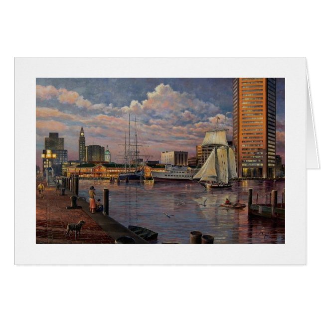 Paul McGehee "den inre hamnen av Baltimore" kort (Framsidan Horizontal)