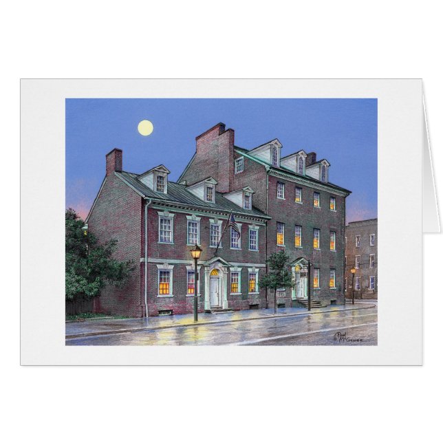 Paul McGehee "Gadsby's Tavern"-kort OBS Kort (Framsidan Horizontal)