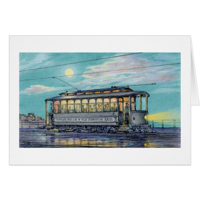 Paul McGehee "Georgetown Streetcar" kort (Framsidan Horizontal)