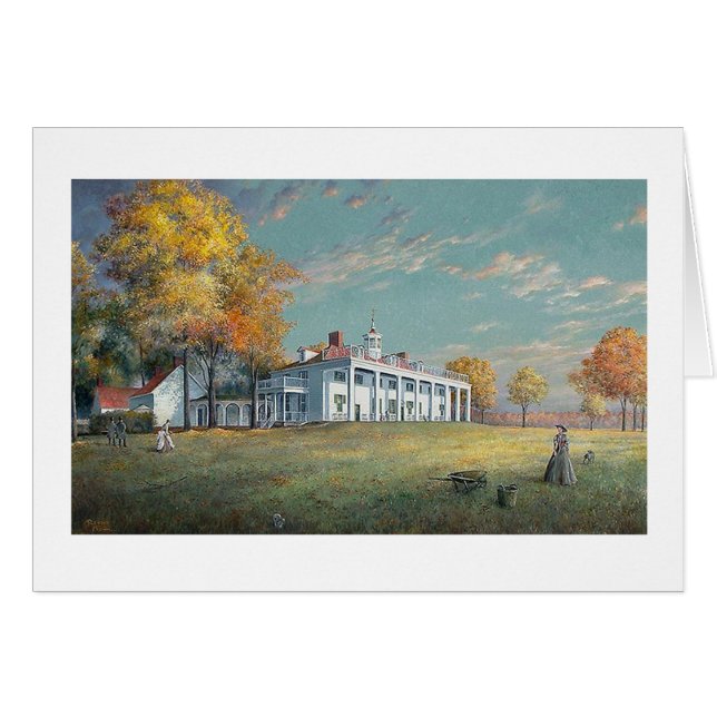 Paul McGehee "höst på Mount Vernon" kort (Framsidan Horizontal)