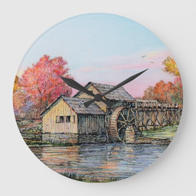 Paul McGehee "Mabry Mill" Clock Stor Klocka (Framsida)