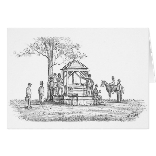 Paul McGehee "Meeting at the well" Card OBS Kort (Framsidan Horizontal)