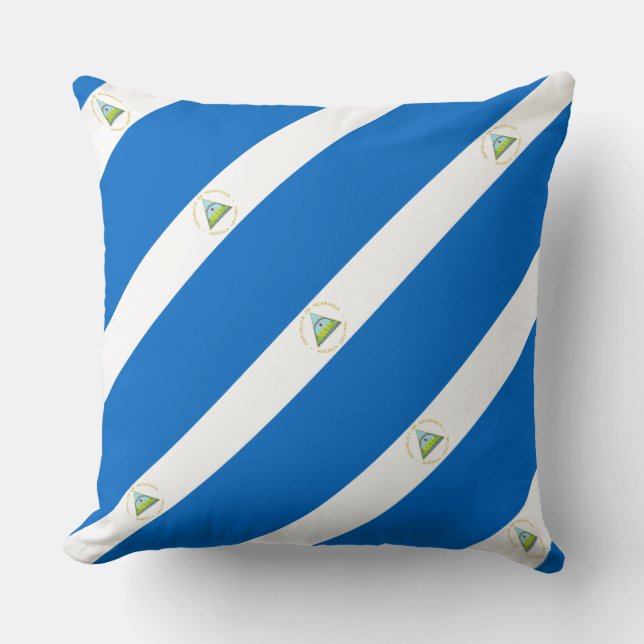 Paul McGehee "Nicaragua Flagga" Pillow Kudde (Framsida)