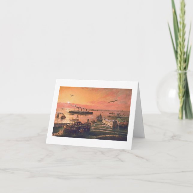 Paul McGehee "Old New York Harbor"-kort Kort (Framsida)