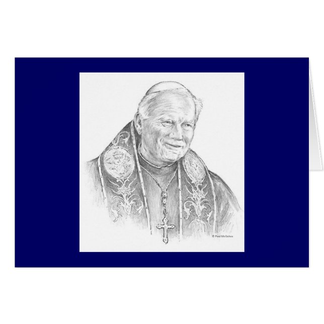 Paul McGehee "Pope John Paul Ii" kort (Framsidan Horizontal)
