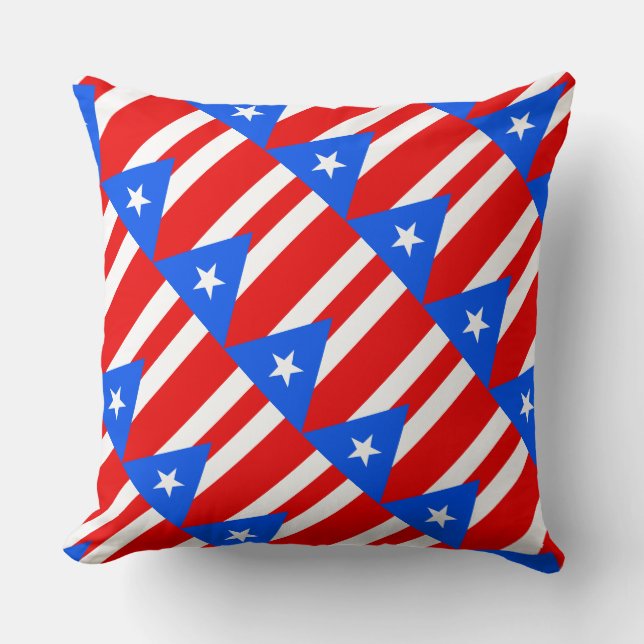 Paul McGehee "Puerto Rican Flagga" Pillow Kudde (Framsida)