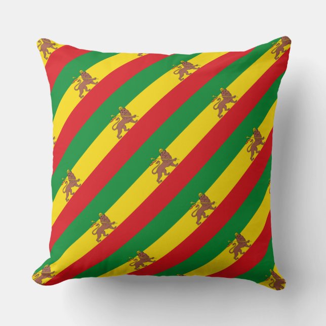 Paul McGehee "Rasta Lejon of Judah" Pillow Kudde (Framsida)
