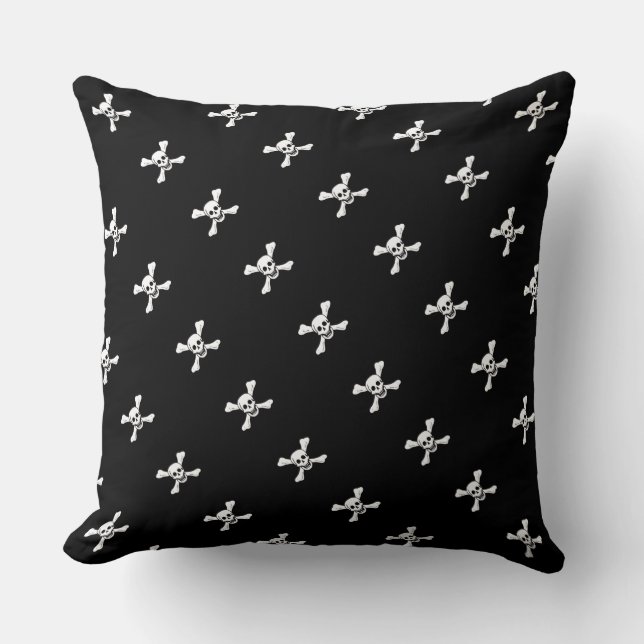 Paul McGehee "Skull & Crossbone" Pirat Pillow Kudde (Framsida)