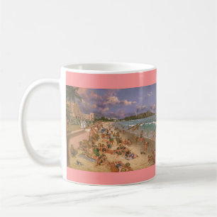 Paul McGehee "stranden på Waikiki" hawaiansk mugg