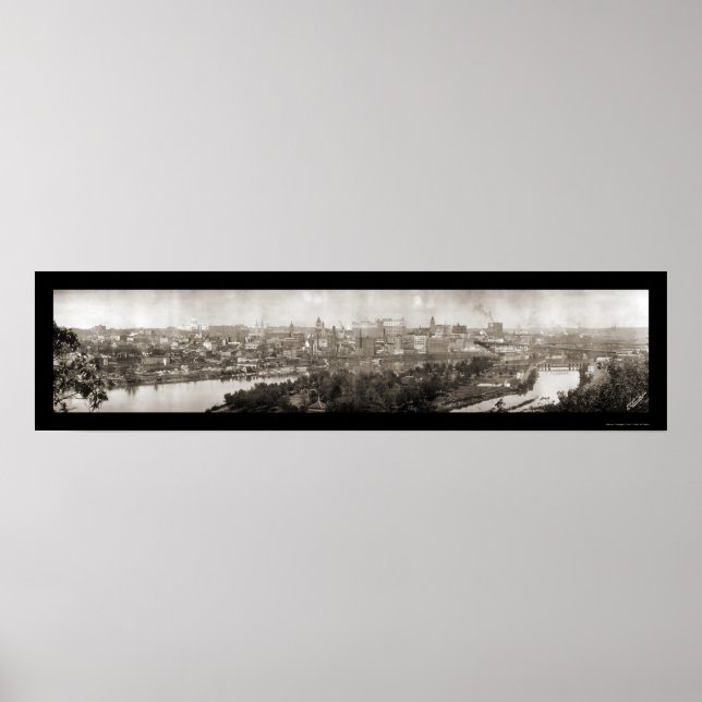 Paul MN Panoramic Photo 1911 Poster (Framsidan)