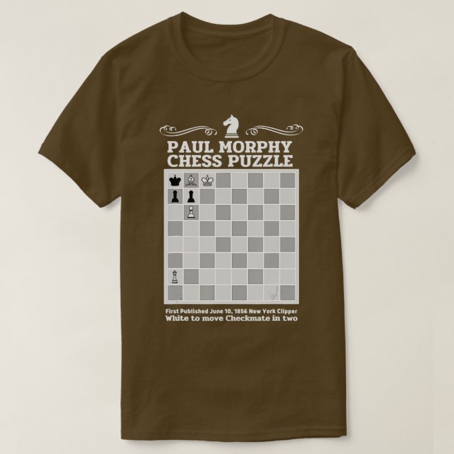 Paul Morphy Chess Puzzle Chess-spelare T Shirt (Design framsida)