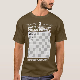 Paul Morphy Chess Puzzle Chess-spelare T Shirt