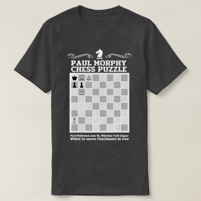 Paul Morphy Chess Puzzle Chess-spelare T Shirt (Design framsida)