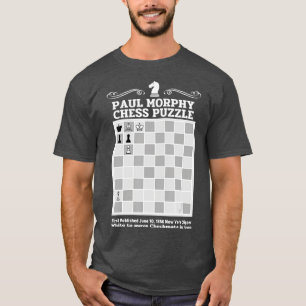 Paul Morphy Chess Puzzle Chess-spelare T Shirt