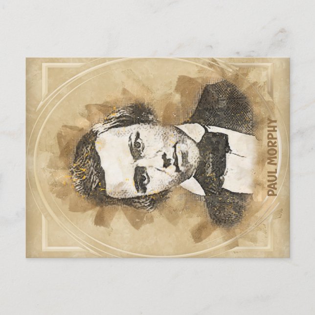 Paul Morphy, Chess-spelare Vykort (Framsida)