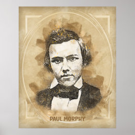 Paul Morphy, schackspelare Poster