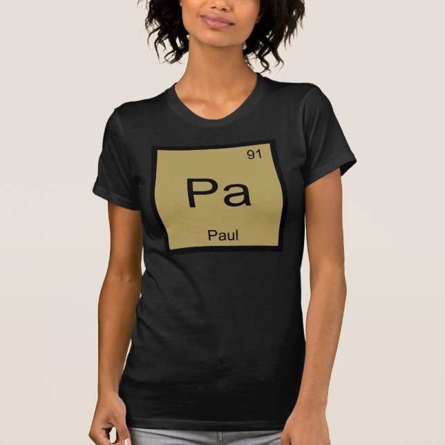 Paul Namn Kemiskt Element Periodiska Systemet Tröja (Framsida)