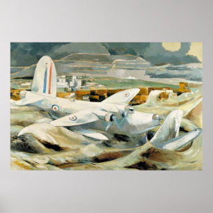 Paul Nash - Defense of Albion, berömd-tavla, Poster
