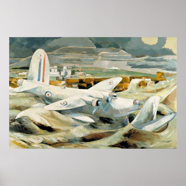 Paul Nash - Defense of Albion, berömd-tavla, Poster (Framsidan)